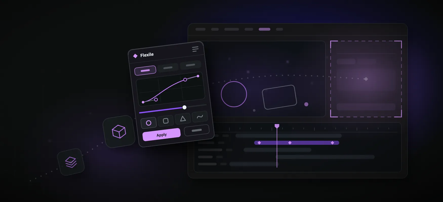 The Flexile panel docking into After Effects alongside its plugin and Elements pack